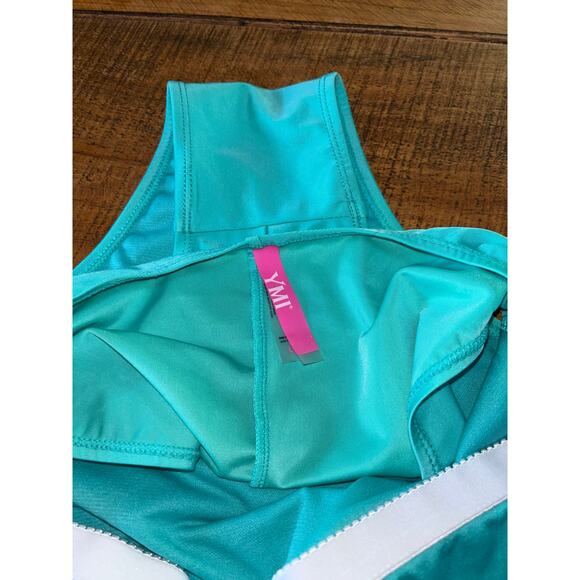 NWT Womens YMI Turquoise "Secretly" A Mermaid" One Piece Swim Suit Size Large - Picture 8 of 8